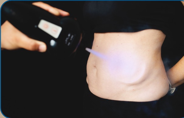 Targeted cooling on abdomen